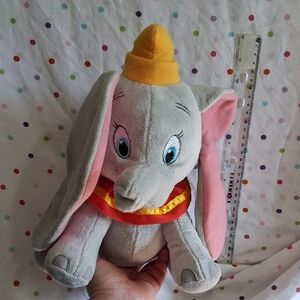 Disney Dumbo Plush Toy - Grey, Pink, Yellow Accents 12"